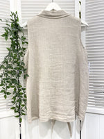 Seattle linen top, beige