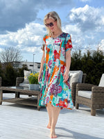 Camden Town Godet dress, multicolor