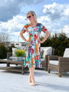 Camden Town Godet dress, multicolor