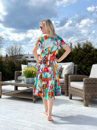 Camden Town Godet dress, multicolor