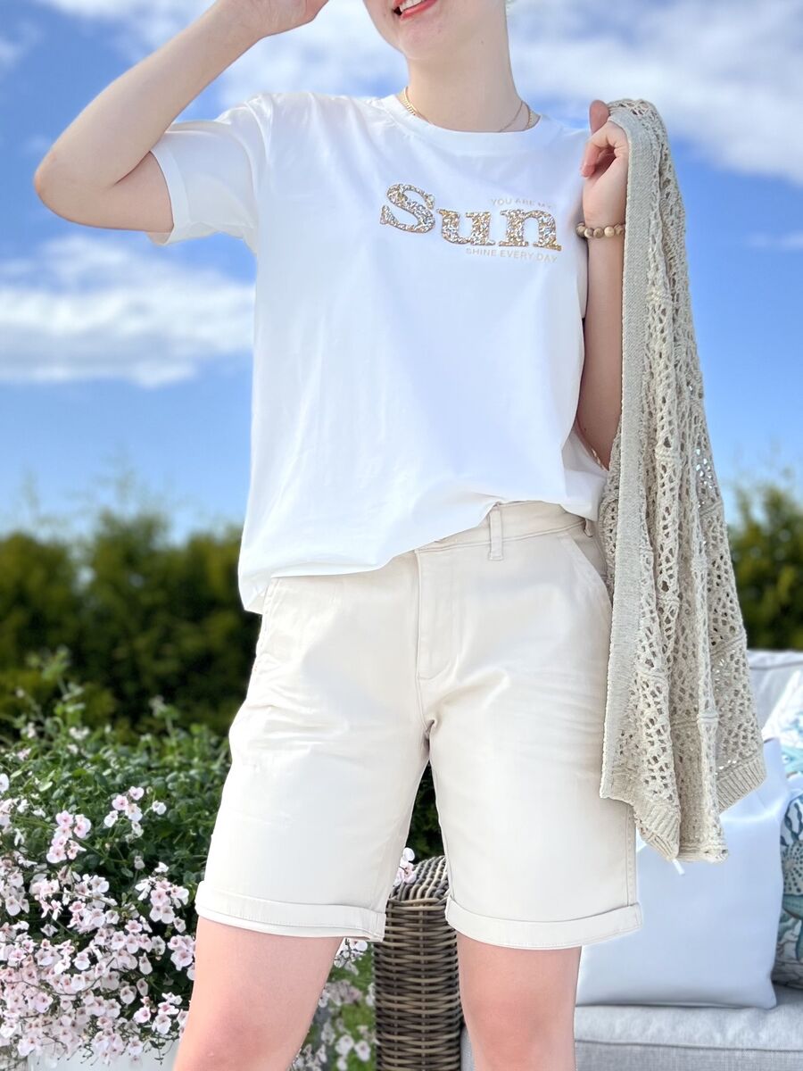 Para Mi Zoe shorts, beige