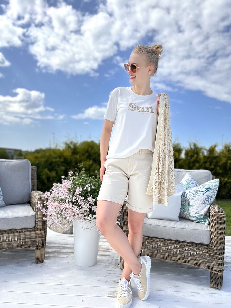 Para Mi Zoe shorts, beige