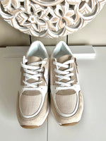 Wedge sneakers, light beige