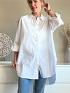 Fancy oversize blouse, white