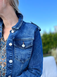 Denim jeans -farkkutakki, sininen