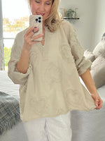 Perfect Day oversize sweater, taupe