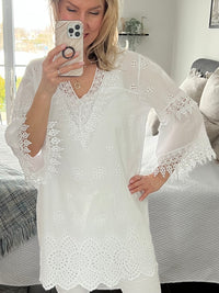 Patricia -tunika, valkoinen