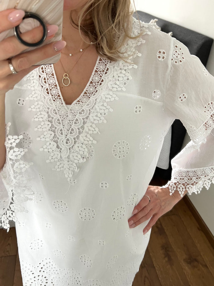 Patricia -tunika, valkoinen