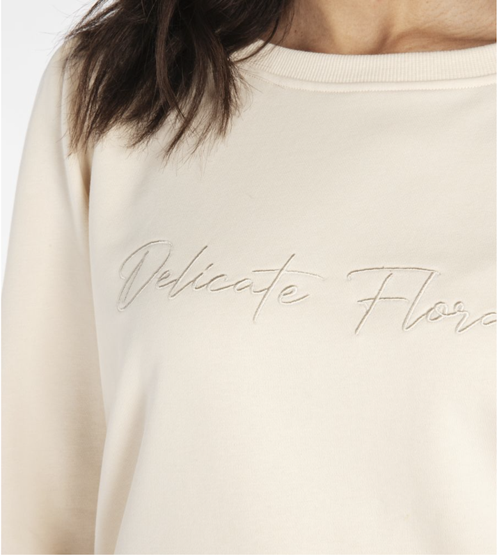 Esqualo Delicate Florals sweatshirt, light sand