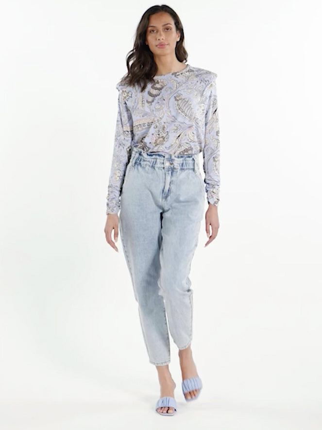 Esqualo Paperbag -farkut, light blue