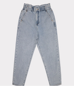 Esqualo Paperbag jeans, light blue