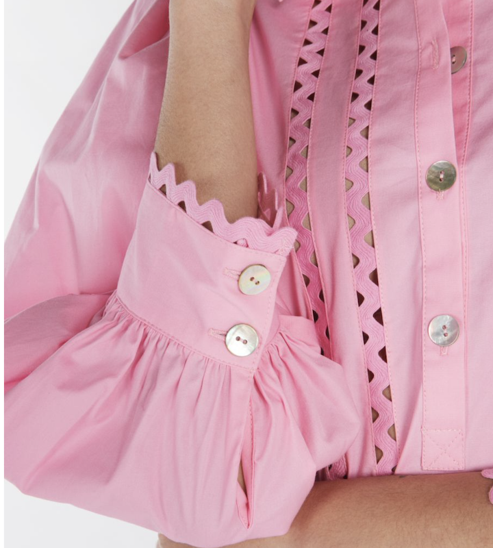 Esqualo Cotton Poplin dress, silver rose