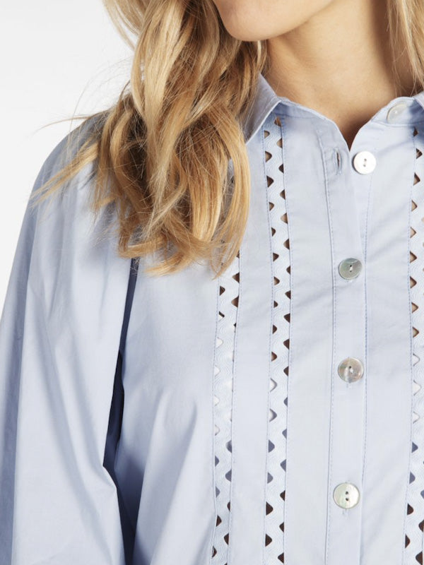 Esqualo Cotton Poplin dress, light blue