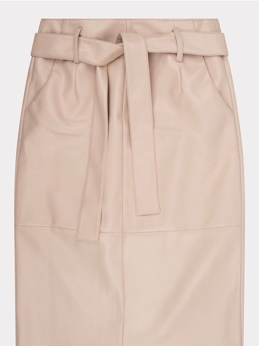 Skirt belted long, sand