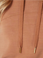 Esqualo sweater hoodie modal, copper brown