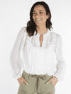 Esqualo Plumetics lace shirt, off white