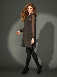Faud chiffon dress/tunic, dark brown