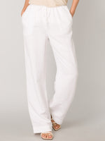 Merel linen trousers, white