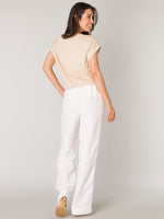 Merel linen trousers, white