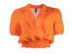 NOT Omlott captee linen shirt, orange