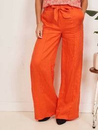 NOT Pilazzo linen trousers, orange