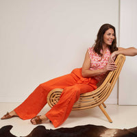 NOT Pilazzo linen trousers, orange