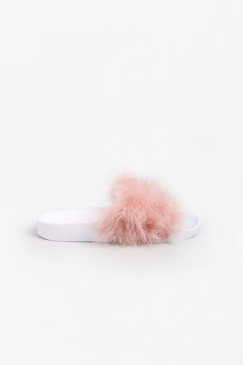 Feather sandals, pink