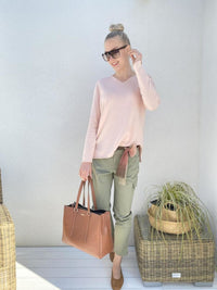 Smaragd strech trousers, green