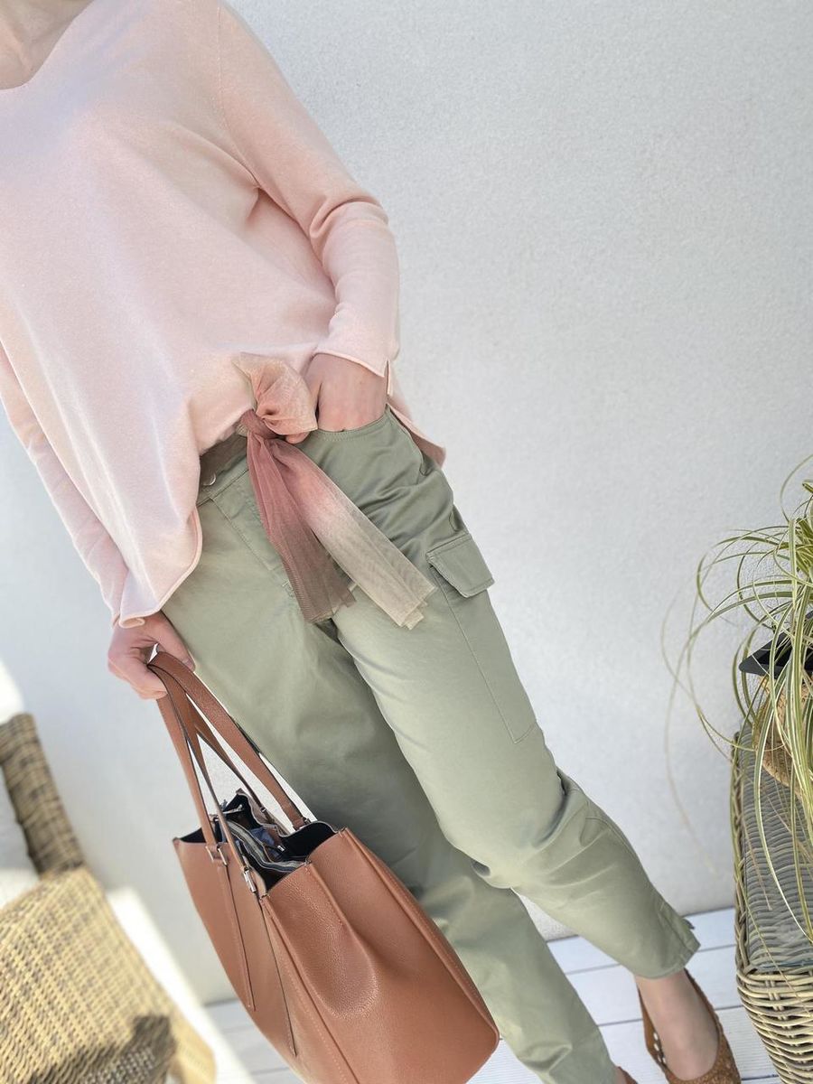 Smaragd strech trousers, green